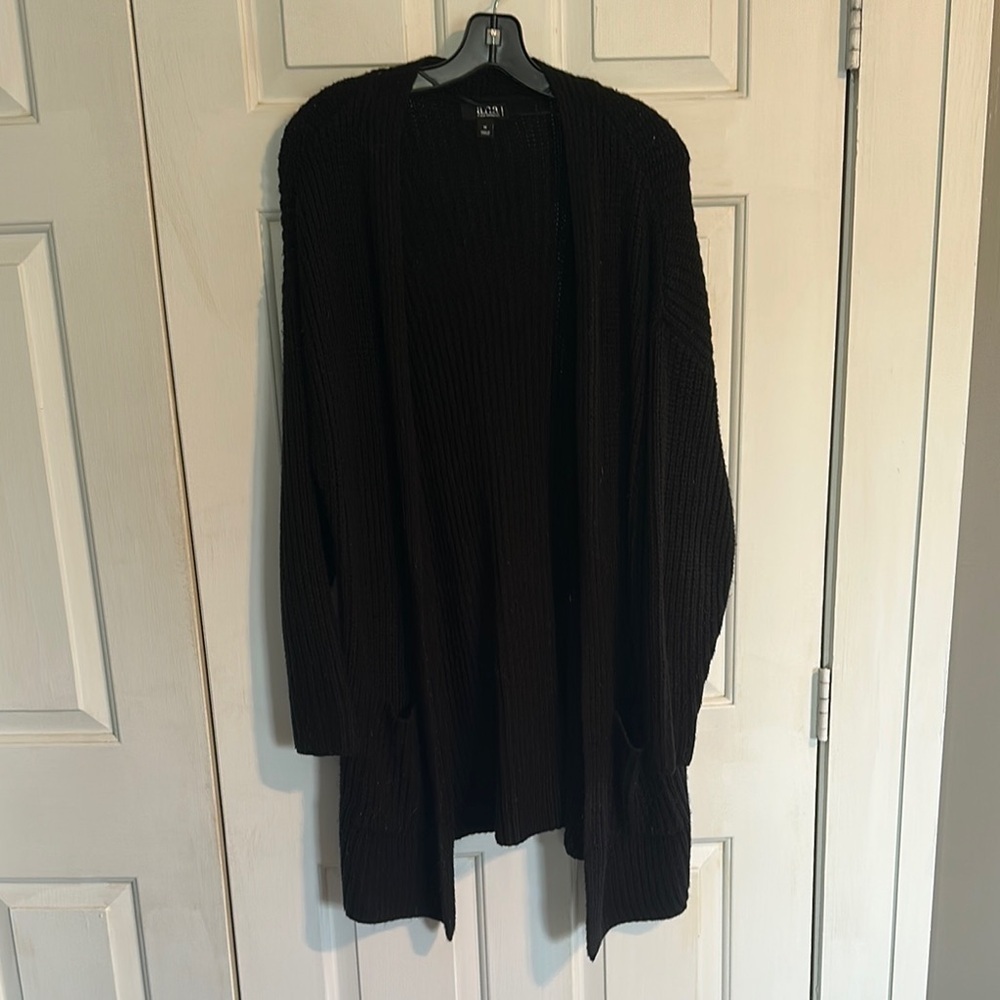 Ana Black Cardigan womens size 1x